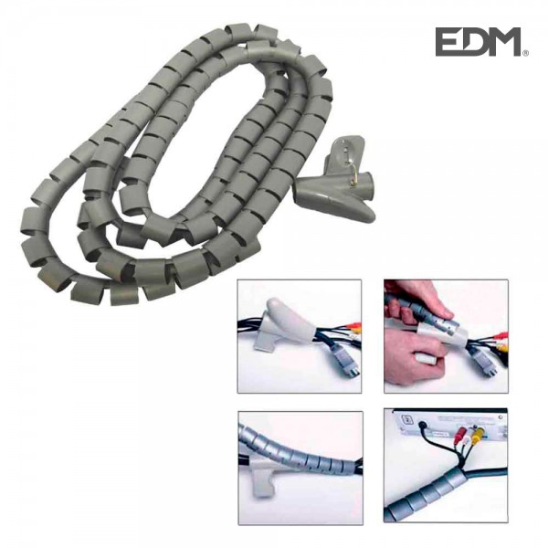 Organizador de cables, comecables, ø25 mm x 2 m