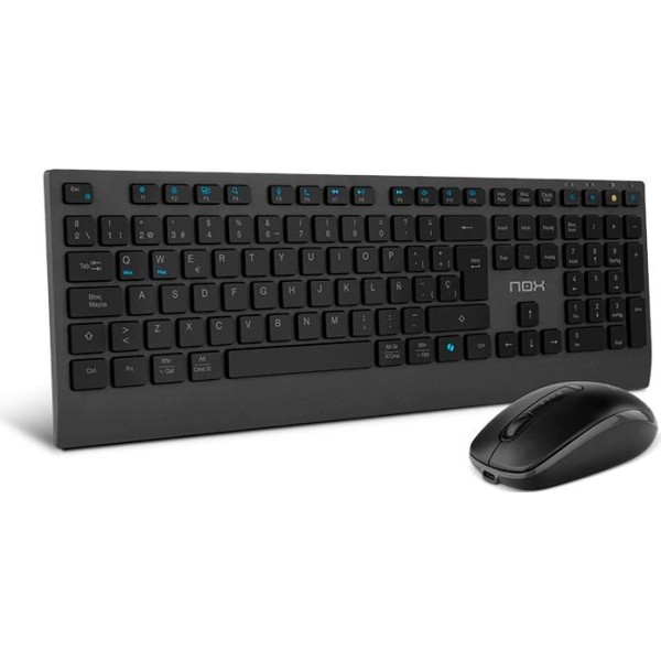 Nox lite duo teclado+ratón inalámbrico negro